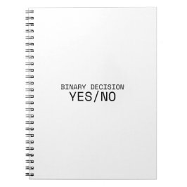 Binary Decision Yes No Minimalist Industrial  Notitieboek