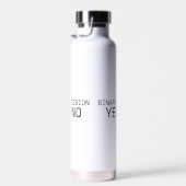 Binary Decision Yes No Minimalist Insulated Bottle Waterfles (Rechts)