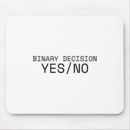 Binary Decision Yes No Minimalist Typewriter  Muismat