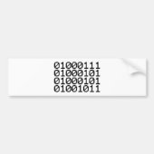 BINARY GEEK BUMPERSTICKER (Voorkant)