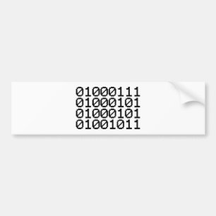 BINARY GEEK BUMPERSTICKER