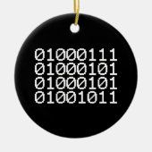 BINARY GEEK KERAMISCH ORNAMENT (Voorkant)