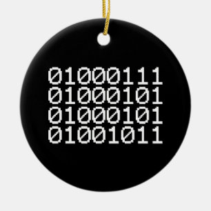 BINARY GEEK KERAMISCH ORNAMENT