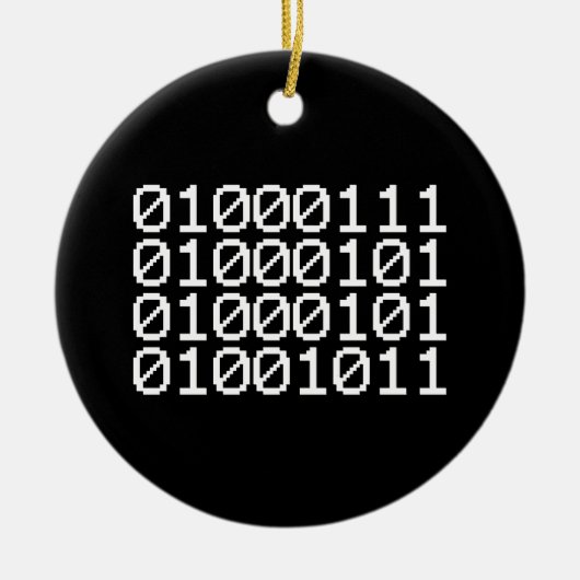 BINARY GEEK KERAMISCH ORNAMENT (Voorkant)