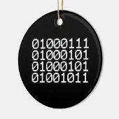 BINARY GEEK KERAMISCH ORNAMENT (Links)