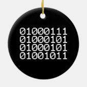 BINARY GEEK KERAMISCH ORNAMENT (Achterkant)