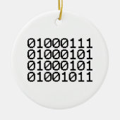 BINARY GEEK KERAMISCH ORNAMENT (Voorkant)
