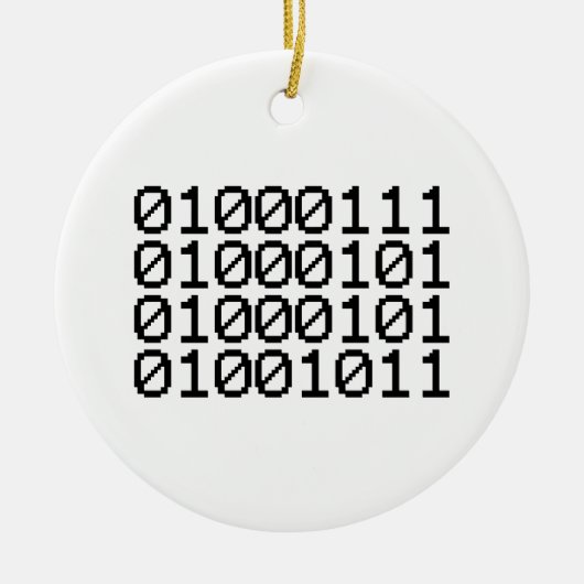 BINARY GEEK KERAMISCH ORNAMENT (Voorkant)