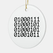 BINARY GEEK KERAMISCH ORNAMENT (Links)