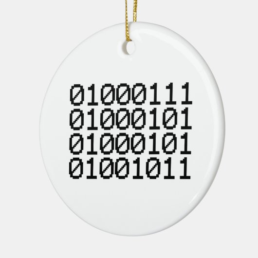 BINARY GEEK KERAMISCH ORNAMENT (Links)