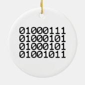 BINARY GEEK KERAMISCH ORNAMENT (Achterkant)