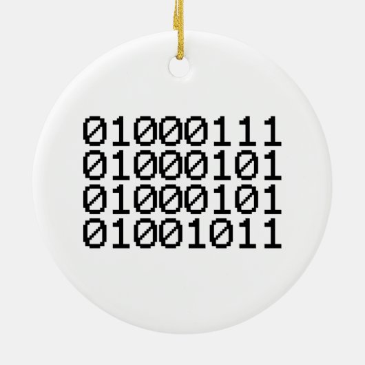 BINARY GEEK KERAMISCH ORNAMENT (Achterkant)