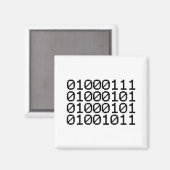 BINARY GEEK MAGNEET (Voorkant / Achterkant)