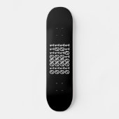 BINARY GEEK PERSOONLIJK SKATEBOARD (Voorkant)