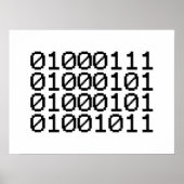 BINARY GEEK POSTER (Voorkant)