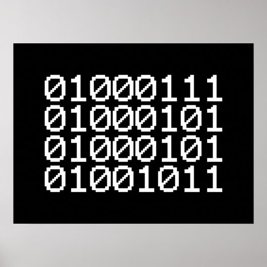 BINARY GEEK POSTER (Voorkant)