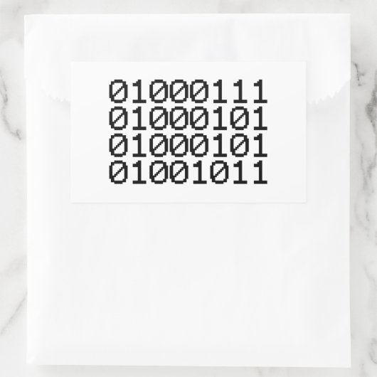 BINARY GEEK RECHTHOEKIGE STICKER (Tas)