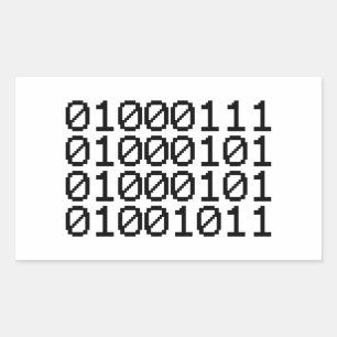 BINARY GEEK RECHTHOEKIGE STICKER