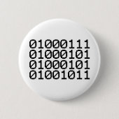 BINARY GEEK RONDE BUTTON 5,7 CM (Voorkant)
