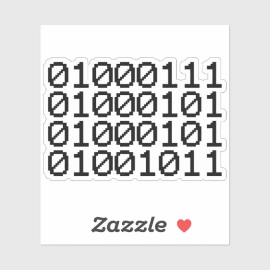 BINARY GEEK STICKER (Vel)