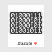 BINARY GEEK STICKER (Vel)