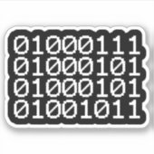 BINARY GEEK STICKER (Voorkant)