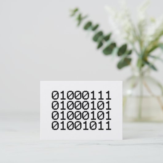 BINARY GEEK VISITEKAARTJE (Staand voorkant)