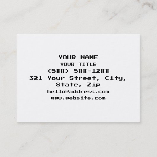 BINARY GEEK VISITEKAARTJE (Achterkant)