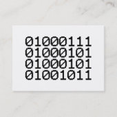 BINARY GEEK VISITEKAARTJE (Voorkant)