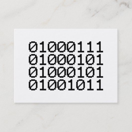 BINARY GEEK VISITEKAARTJE (Voorkant)