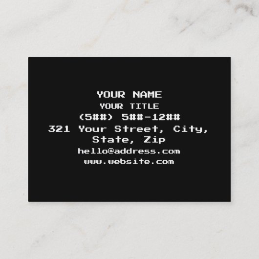 BINARY GEEK VISITEKAARTJE (Achterkant)