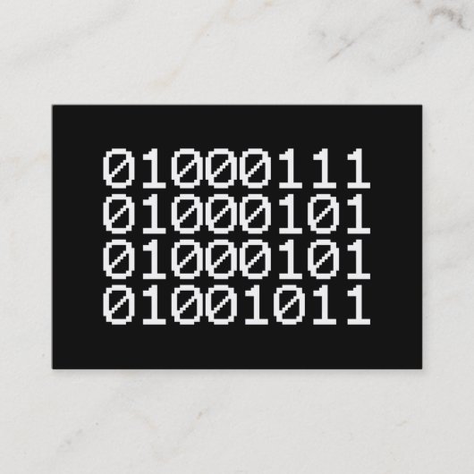 BINARY GEEK VISITEKAARTJE (Voorkant)