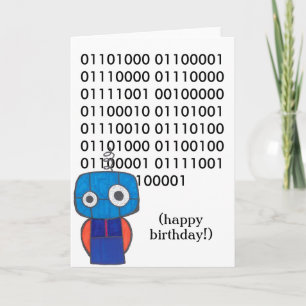 Binary Happy Birthday-kaart Kaart
