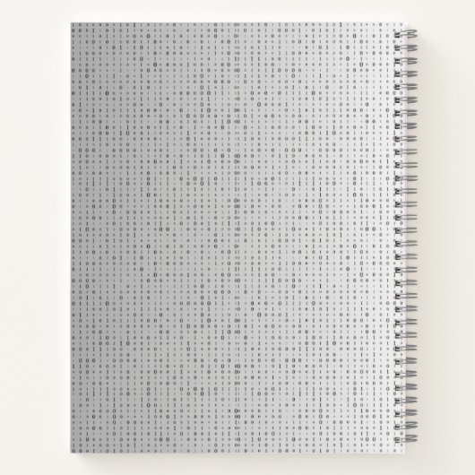 Binary Logic Spiral Notebook – Modern Design  Notitieboek (Achterkant)