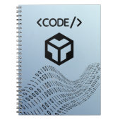 Binary Logic Spiral Notebook – Modern Design Notitieboek (Voorkant)