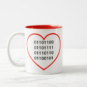 Binary Love Tweekleurige Koffiemok (Links)