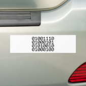 BINARY NERD BUMPERSTICKER (Op auto)
