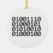 BINARY NERD KERAMISCH ORNAMENT (Voorkant)