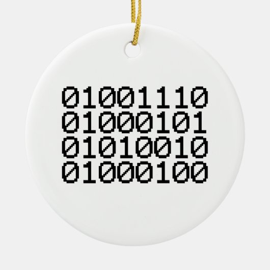 BINARY NERD KERAMISCH ORNAMENT (Voorkant)