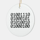 BINARY NERD KERAMISCH ORNAMENT (Links)