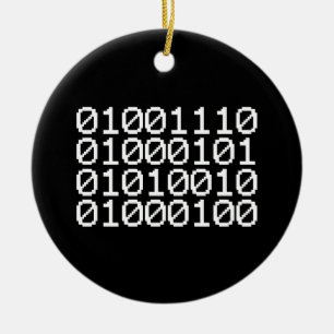 BINARY NERD KERAMISCH ORNAMENT
