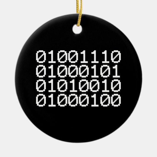 BINARY NERD KERAMISCH ORNAMENT (Voorkant)
