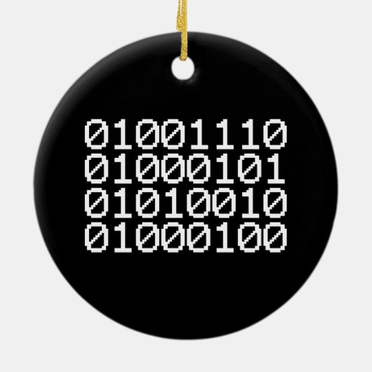 BINARY NERD KERAMISCH ORNAMENT (Achterkant)