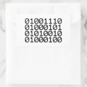 BINARY NERD RECHTHOEKIGE STICKER (Tas)