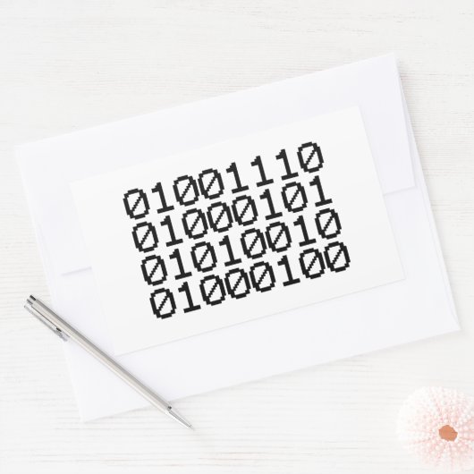 BINARY NERD RECHTHOEKIGE STICKER (Envelop)