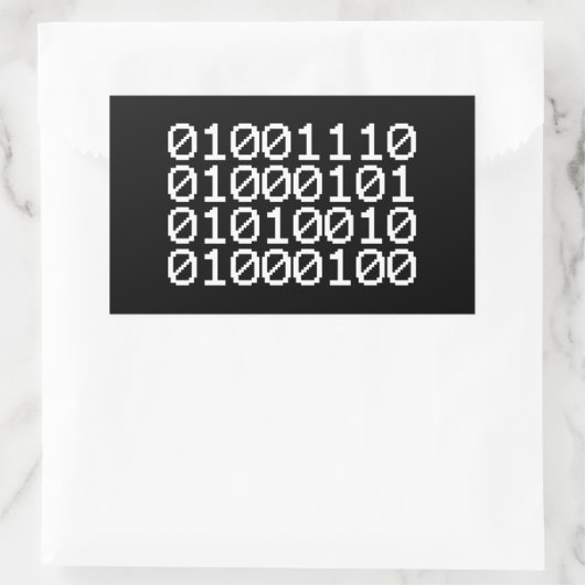 BINARY NERD RECTANGULAR STICKER (Tas)