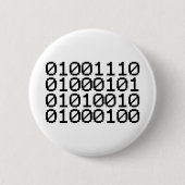 BINARY NERD RONDE BUTTON 5,7 CM (Voorkant)