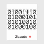 BINARY NERD STICKER (Vel)