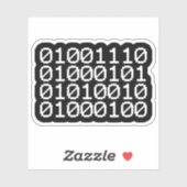 BINARY NERD STICKER (Vel)