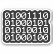 BINARY NERD STICKER (Voorkant)